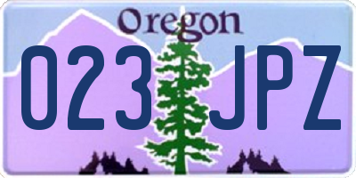 OR license plate 023JPZ