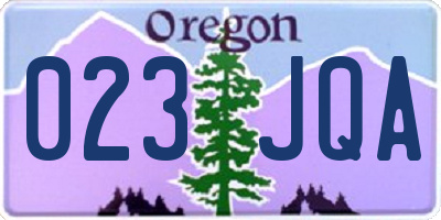 OR license plate 023JQA
