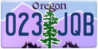 OR license plate 023JQB
