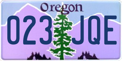 OR license plate 023JQE