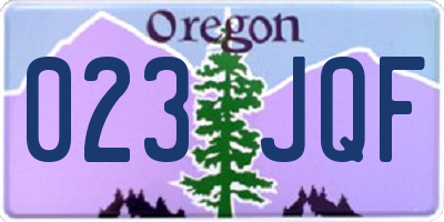 OR license plate 023JQF