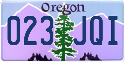 OR license plate 023JQI