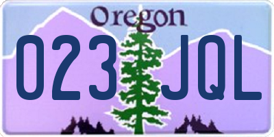 OR license plate 023JQL