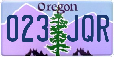 OR license plate 023JQR