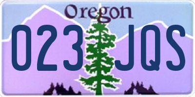OR license plate 023JQS