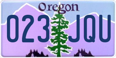 OR license plate 023JQU