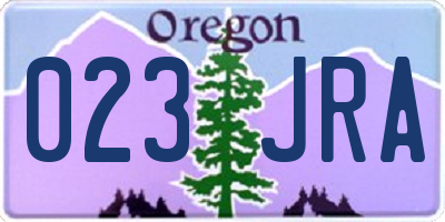 OR license plate 023JRA