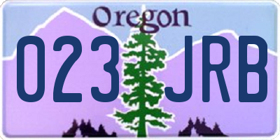 OR license plate 023JRB