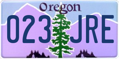 OR license plate 023JRE