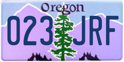 OR license plate 023JRF