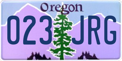 OR license plate 023JRG