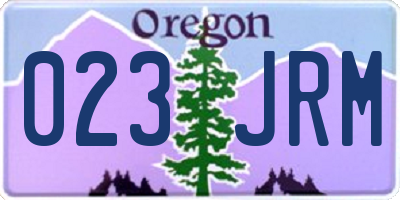 OR license plate 023JRM