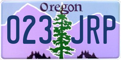 OR license plate 023JRP