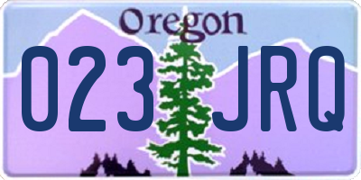 OR license plate 023JRQ