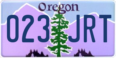 OR license plate 023JRT