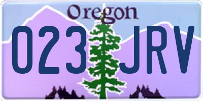 OR license plate 023JRV