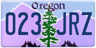 OR license plate 023JRZ
