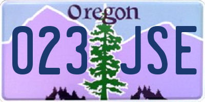 OR license plate 023JSE