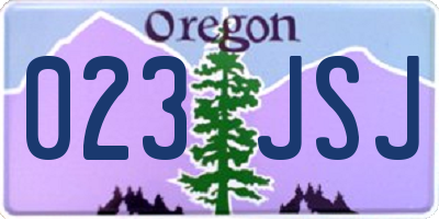 OR license plate 023JSJ