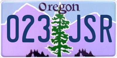 OR license plate 023JSR