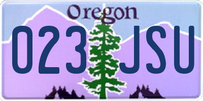 OR license plate 023JSU