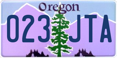 OR license plate 023JTA