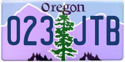 OR license plate 023JTB