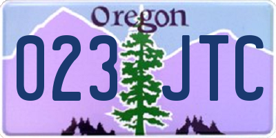 OR license plate 023JTC