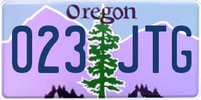 OR license plate 023JTG