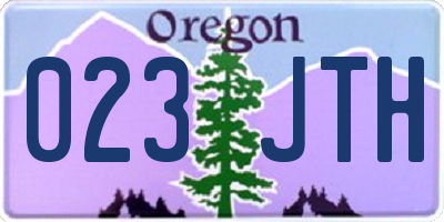 OR license plate 023JTH