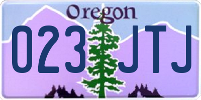 OR license plate 023JTJ