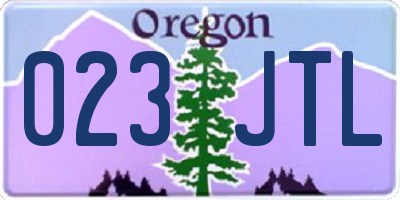 OR license plate 023JTL