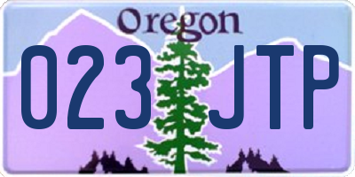 OR license plate 023JTP