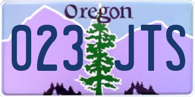 OR license plate 023JTS