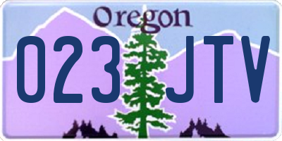 OR license plate 023JTV