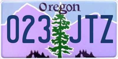 OR license plate 023JTZ