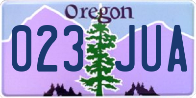 OR license plate 023JUA