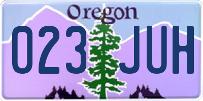 OR license plate 023JUH