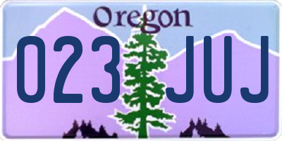 OR license plate 023JUJ