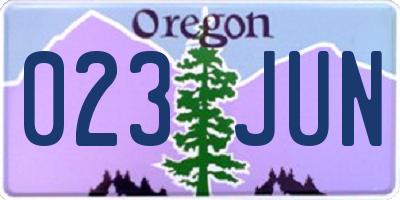 OR license plate 023JUN