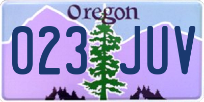 OR license plate 023JUV