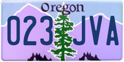 OR license plate 023JVA