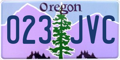 OR license plate 023JVC
