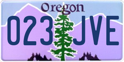 OR license plate 023JVE
