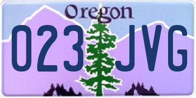 OR license plate 023JVG