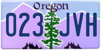 OR license plate 023JVH