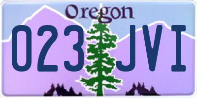 OR license plate 023JVI
