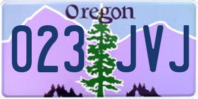 OR license plate 023JVJ