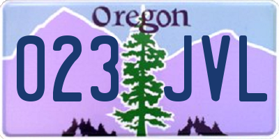 OR license plate 023JVL