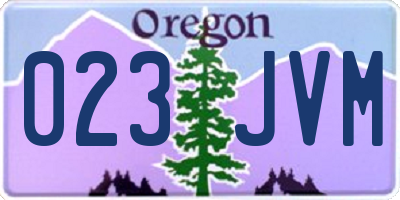 OR license plate 023JVM